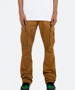 Mnml Twill Flare Cargo Pants - Brown