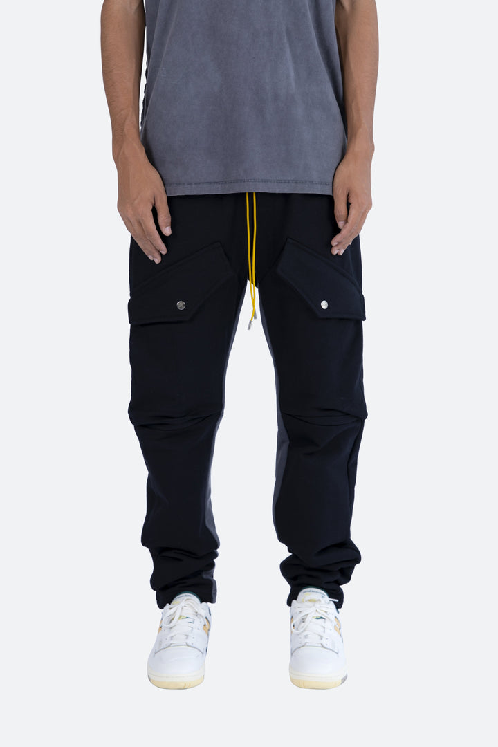 Mnml Utility Snap Cargo Pants - Black 2 Mnml Utility Snap Cargo Pants - Black