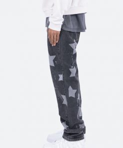 Mnml V120 Star Baggy Denim - Black/White
