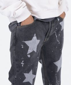 Mnml V120 Star Baggy Denim - Black/White