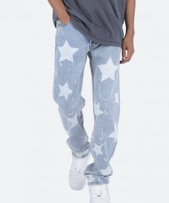 Mnml V120 Star Baggy Denim - Blue/White
