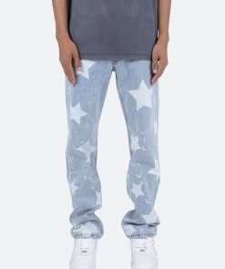 Mnml V120 Star Baggy Denim - Blue/White