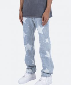 Mnml V120 Star Baggy Denim - Blue/White