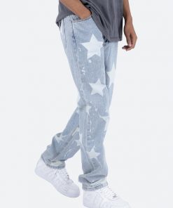 Mnml V120 Star Baggy Denim - Blue/White