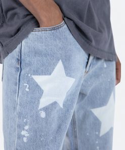 Mnml V120 Star Baggy Denim - Blue/White