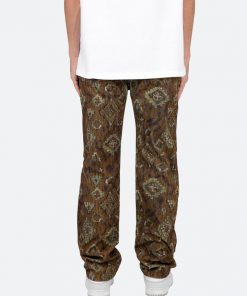 Mnml V129 Pattern Baggy Denim - Brown 13 Mnml V129 Pattern Baggy Denim - Brown