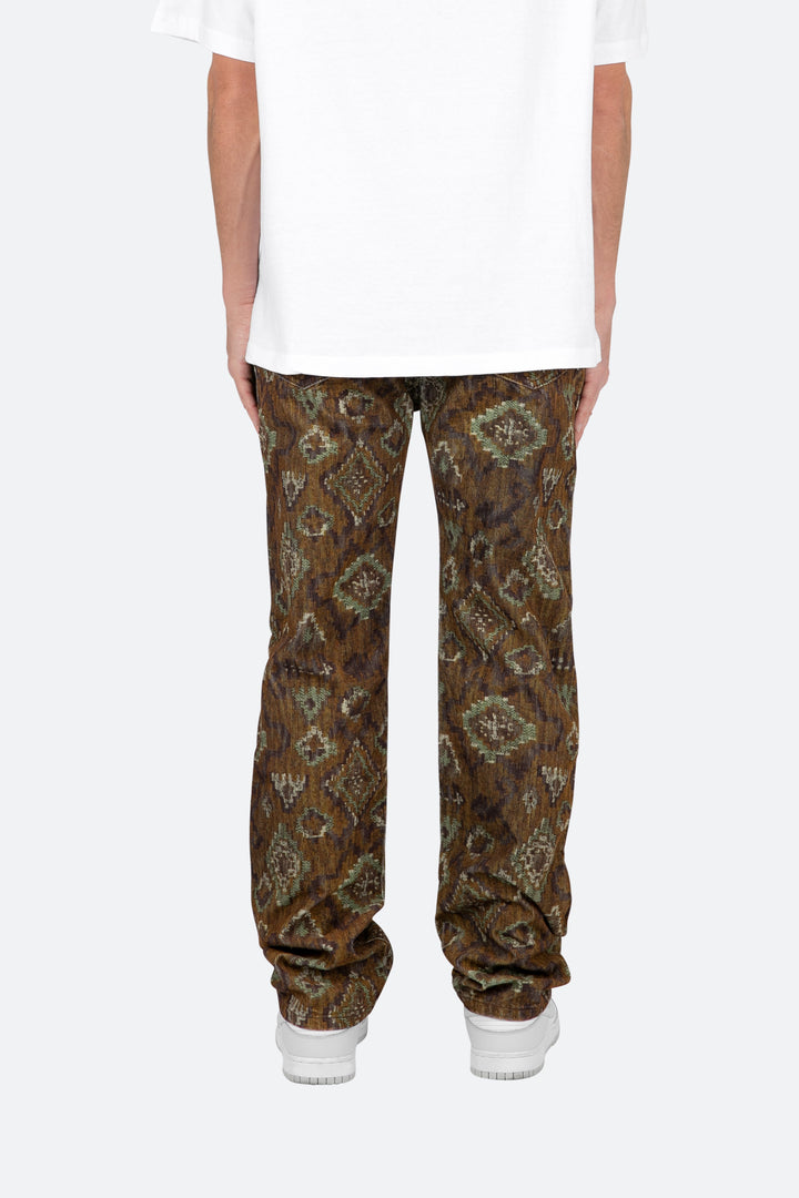 Mnml V129 Pattern Baggy Denim - Brown 6 Mnml V129 Pattern Baggy Denim - Brown