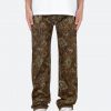 Mnml V129 Pattern Baggy Denim - Brown