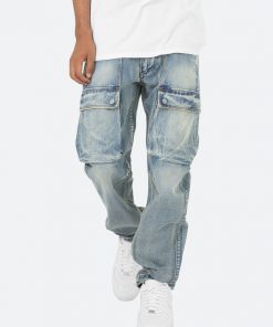 Mnml V216 Cargo Baggy Denim - Vintage Blue