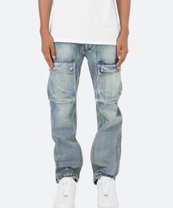 Mnml V216 Cargo Baggy Denim - Vintage Blue