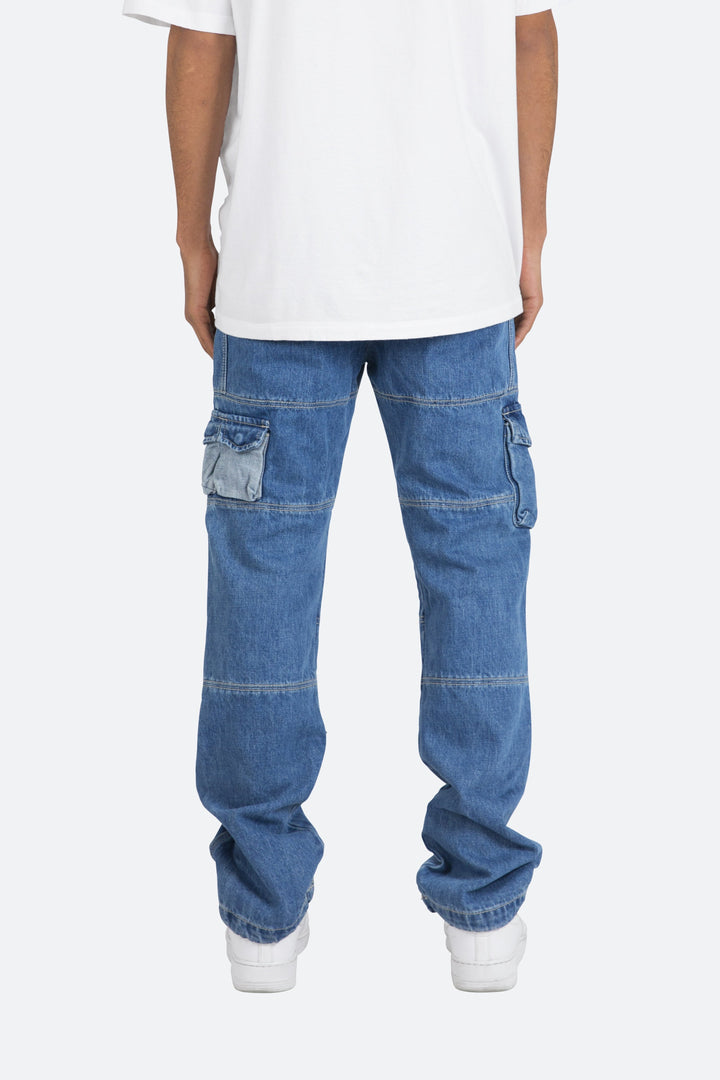 Mnml V244 Cargo Baggy Denim - Blue 5 Mnml V244 Cargo Baggy Denim - Blue