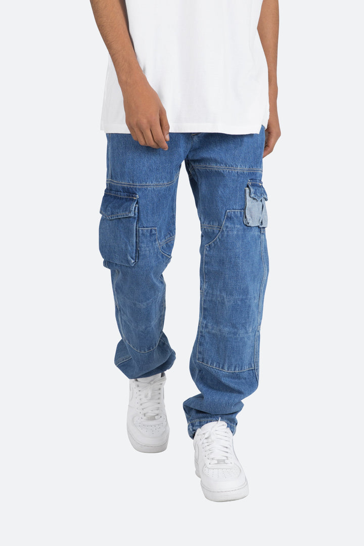 Mnml V244 Cargo Baggy Denim - Blue 6 Mnml V244 Cargo Baggy Denim - Blue