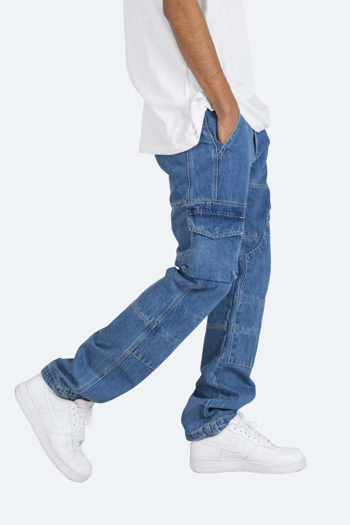 Mnml V244 Cargo Baggy Denim - Blue 7 Mnml V244 Cargo Baggy Denim - Blue