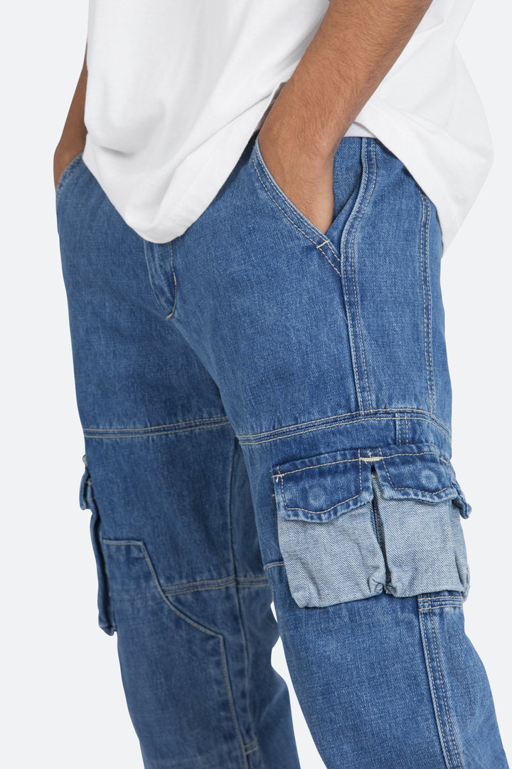 Mnml V244 Cargo Baggy Denim - Blue 8 Mnml V244 Cargo Baggy Denim - Blue