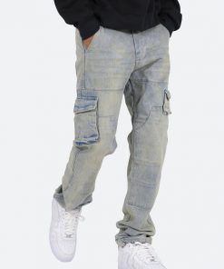 Mnml V Baggy Denim V244 Cargo Baggy Denim - Vintage Blue