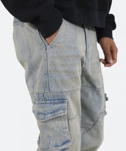 Mnml V Baggy Denim V244 Cargo Baggy Denim - Vintage Blue