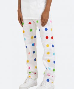 Mnml V290 Dot Baggy Denim - White 10 Mnml V290 Dot Baggy Denim - White