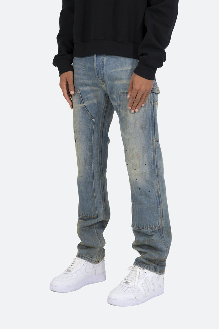 Mnml V296 Work Baggy Denim - Blue 3 Mnml V296 Work Baggy Denim - Blue