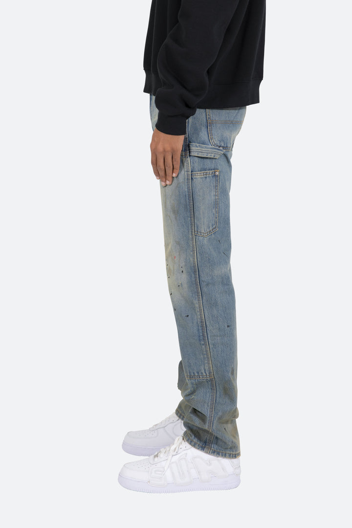 Mnml V296 Work Baggy Denim - Blue 4 Mnml V296 Work Baggy Denim - Blue