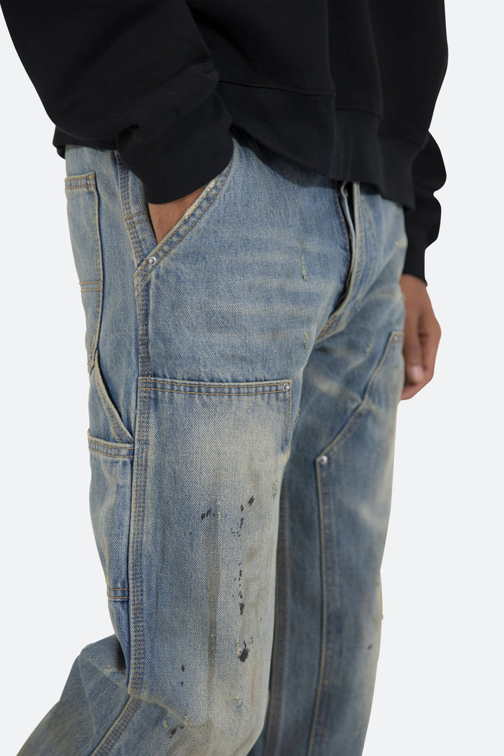 Mnml V296 Work Baggy Denim - Blue 7 Mnml V296 Work Baggy Denim - Blue