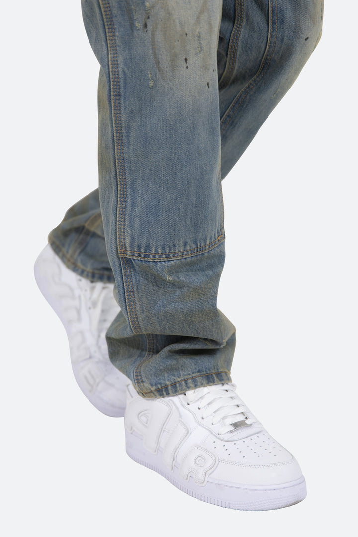 Mnml V296 Work Baggy Denim - Blue 8 Mnml V296 Work Baggy Denim - Blue