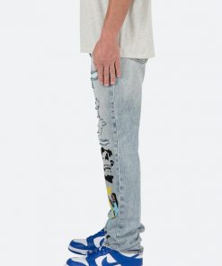 Mnml V Baggy Denim V440 Terry Baggy Denim - Blue