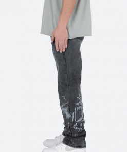 Mnml V Baggy Denim V443 Terry Grave Baggy Denim - Black