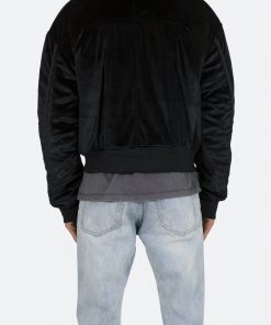 Mnml Velour Bomber Jacket - Black 11 Mnml Velour Bomber Jacket - Black