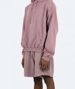 Mnml Vintage Cropped Hoodie - Purple