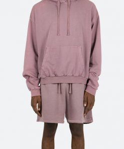 Mnml Vintage Cropped Hoodie - Purple