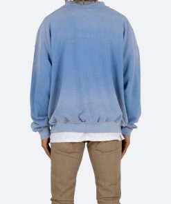 Mnml Vintage Henley Crewneck - Light Blue Outerwear
