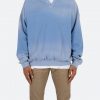 Mnml Vintage Henley Crewneck - Light Blue Outerwear