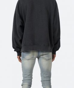 Mnml Vintage Wash Crewneck - Black
