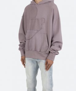 Mnml Washed Paneled Hoodie - Purple 12 Mnml Washed Paneled Hoodie - Purple