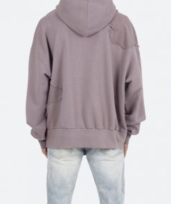 Mnml Washed Paneled Hoodie - Purple 14 Mnml Washed Paneled Hoodie - Purple