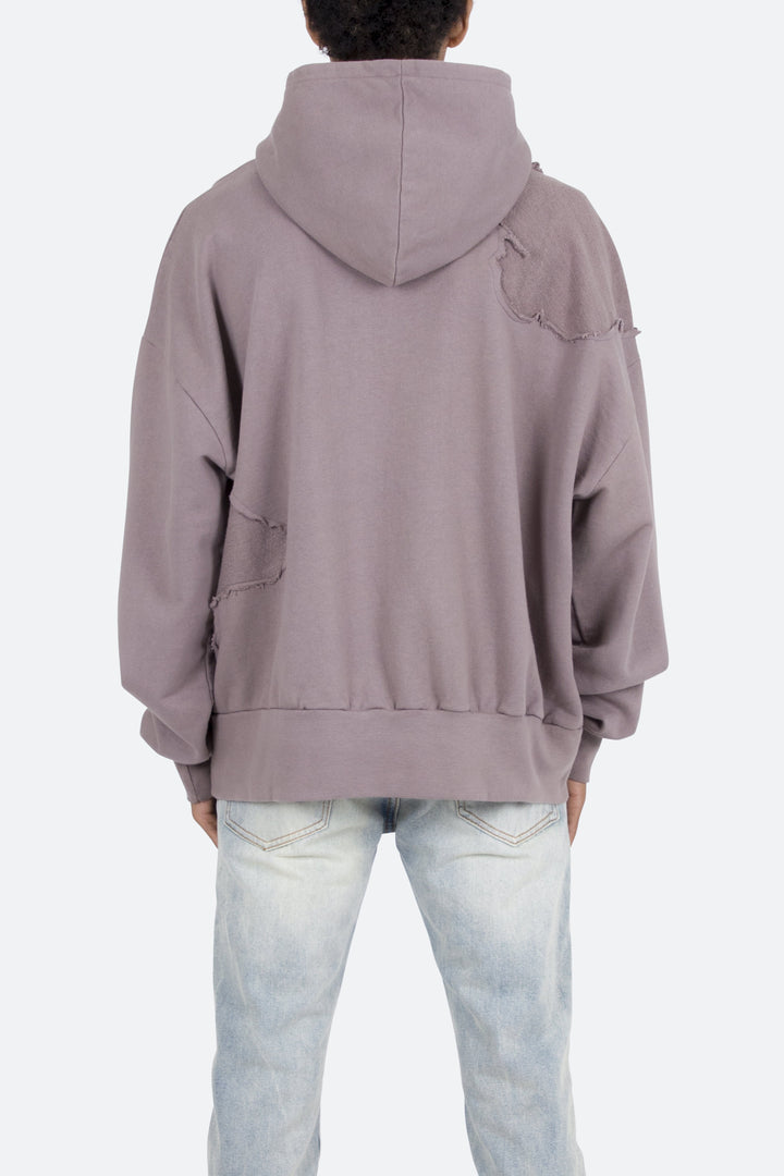 Mnml Washed Paneled Hoodie - Purple 6 Mnml Washed Paneled Hoodie - Purple