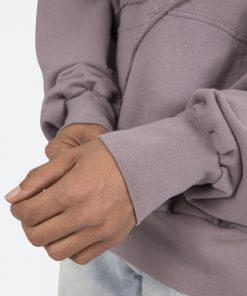 Mnml Washed Paneled Hoodie - Purple 15 Mnml Washed Paneled Hoodie - Purple