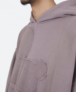Mnml Washed Paneled Hoodie - Purple 16 Mnml Washed Paneled Hoodie - Purple