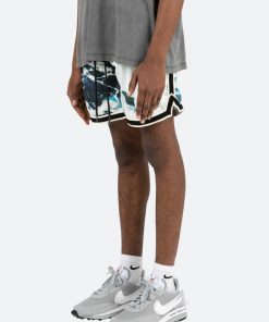 Mnml Wave Basketball Shorts - Blue/White Bottoms