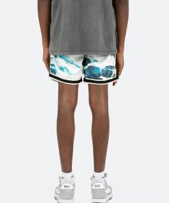 Mnml Wave Basketball Shorts - Blue/White Bottoms