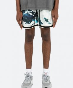 Mnml Wave Basketball Shorts - Blue/White Bottoms
