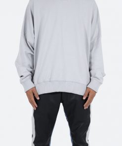 Mnml Wide Neck Crewneck - Grey Outerwear
