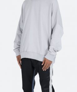 Mnml Wide Neck Crewneck - Grey Outerwear