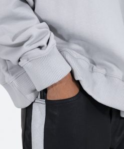 Mnml Wide Neck Crewneck - Grey Outerwear