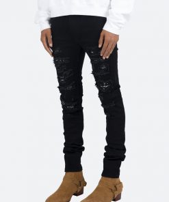 Mnml X165 Paisley Skinny Denim - Black/Black 10 Mnml X165 Paisley Skinny Denim - Black/Black