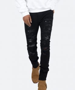 Mnml X165 Paisley Skinny Denim - Black/Black 13 Mnml X165 Paisley Skinny Denim - Black/Black