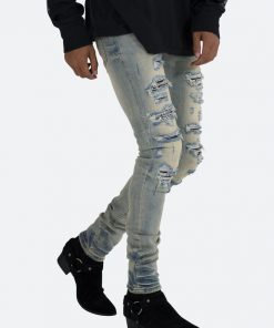 Mnml X165 Paisley Skinny Denim - Blue/Black 14 Mnml X165 Paisley Skinny Denim - Blue/Black