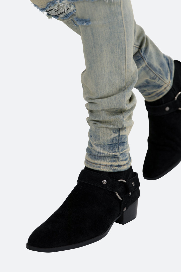 Mnml X165 Paisley Skinny Denim - Blue/Black 8 Mnml X165 Paisley Skinny Denim - Blue/Black