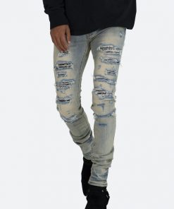 Mnml X165 Paisley Skinny Denim - Blue/Black 17 Mnml X165 Paisley Skinny Denim - Blue/Black