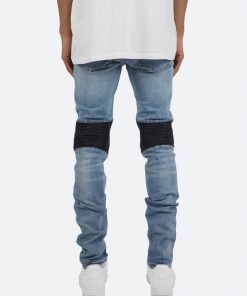 Mnml X186 Moto Skinny Denim - Blue/Black